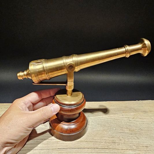 10" Vintage Antique Style 1805 Brass Signal Cannon Model