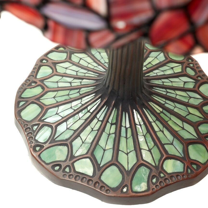 27"H Lotus Mosaic Base Stained Glass Table Lamp