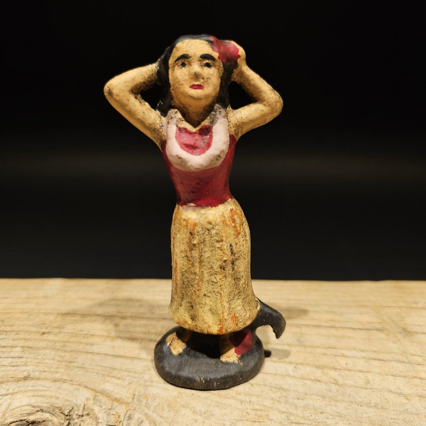 Antique Vintage Style Cast Iron Hula Dancer Bottle Opener