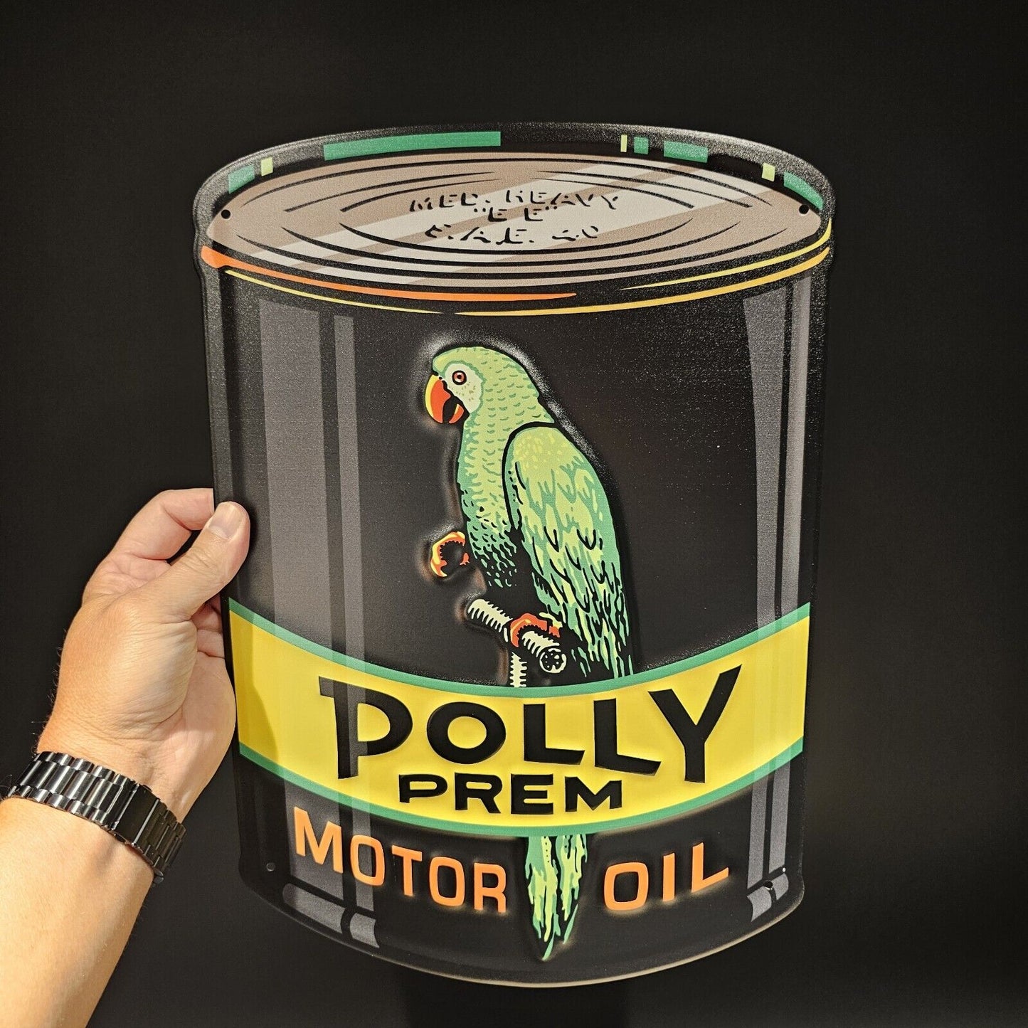 16" Vintage Style Metal Polly Gas Car Sign