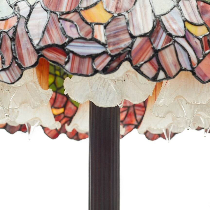 27"H Lotus Mosaic Base Stained Glass Table Lamp