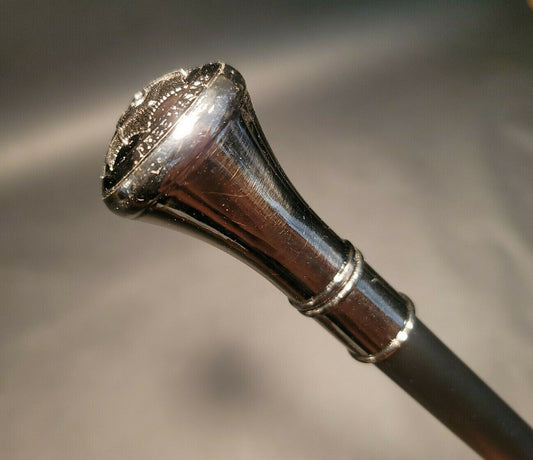 36" Vintage Antique Style Free Masons Metal Walking Stick Cane