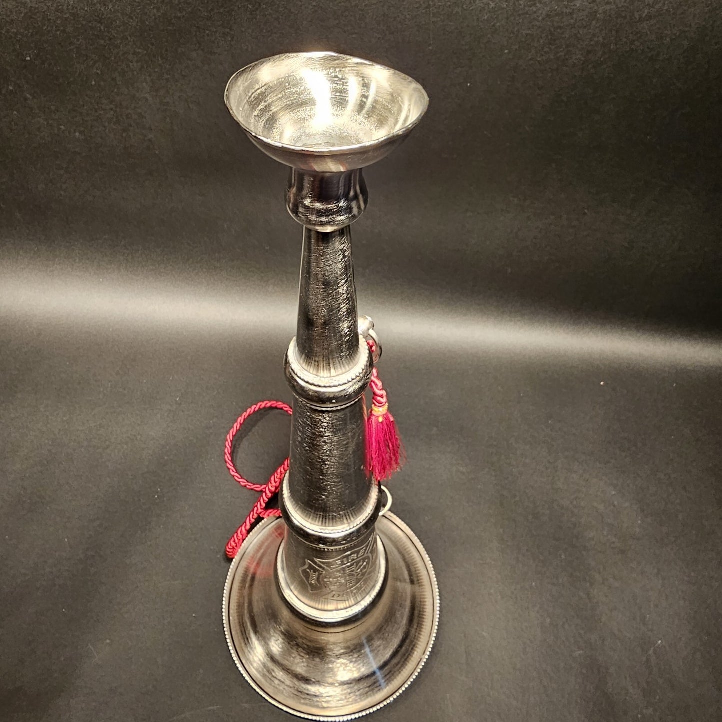16 1/2" Antique Style Silver Fireman Presentation Speaking Trumpet