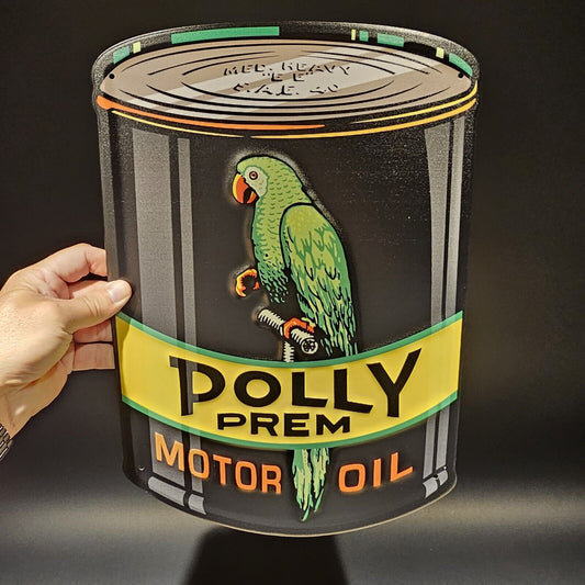 16"  Vintage Style Metal Polly Gas Car Sign