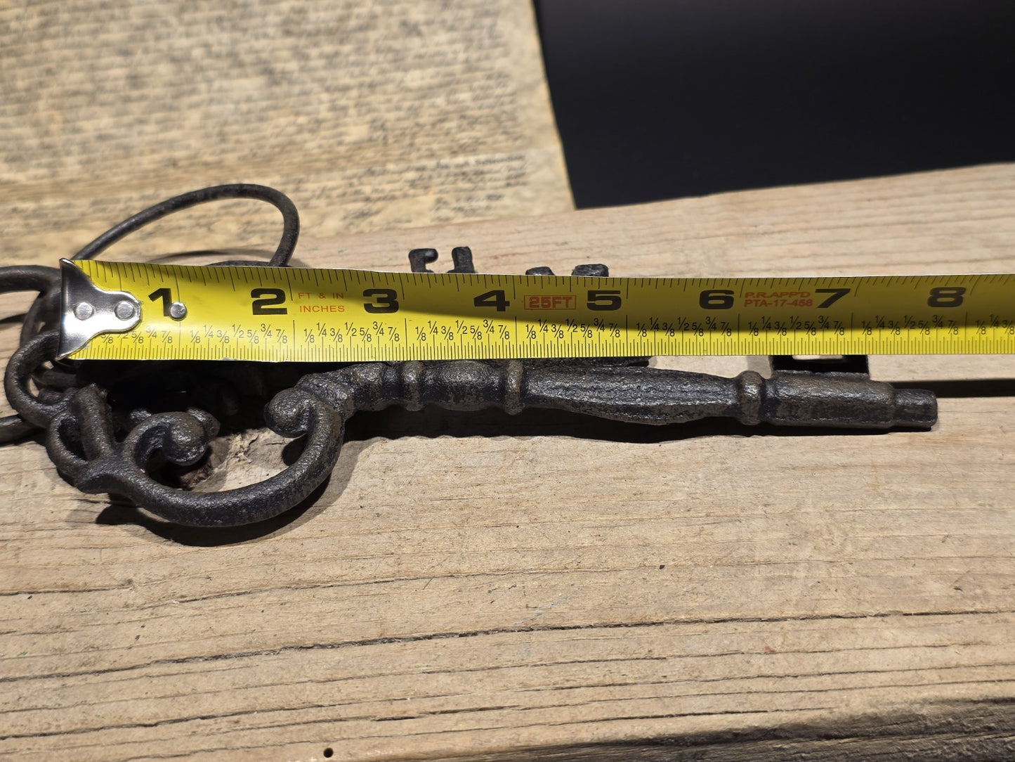 8" Antique Style Large Iron Skeleton Key Ring Set