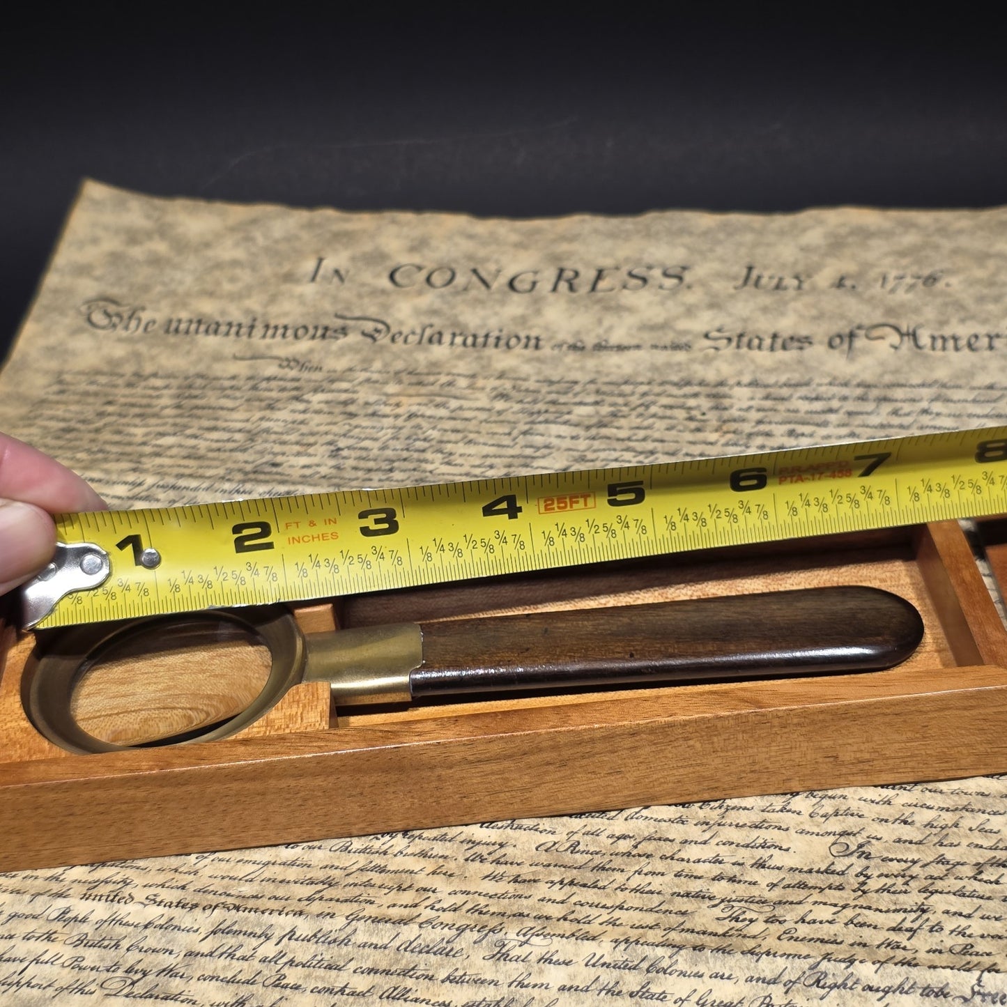 Wood Cased Magnifying Glass Set – Vintage Style Desk Reading Lens