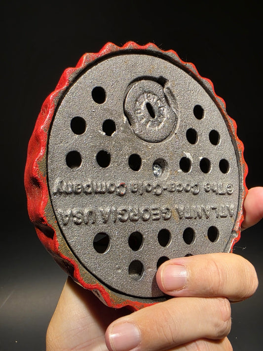 Antique Vintage Style Cast Iron Coca Cola Bottle Cap Coin Bank Atlanta Ga.