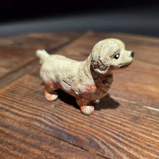 Cast Iron Golden Retriever Dog Figurine – Vintage Style Miniature Animal Figure