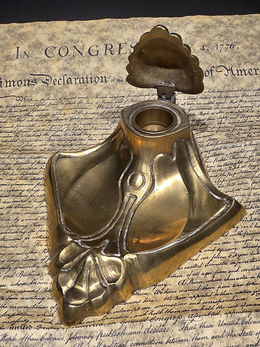 Brass Inkwell Ink pot Bottle Vintage Antique Style