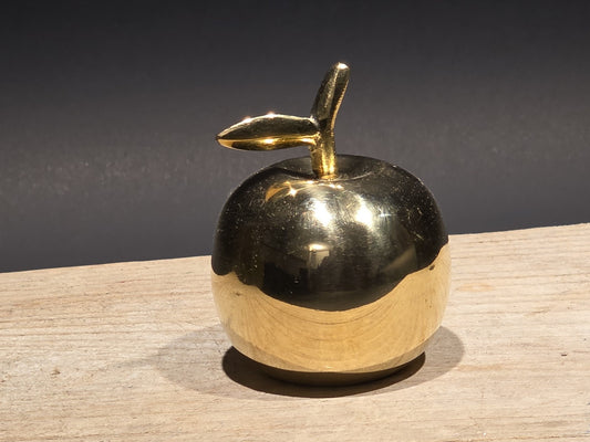 Antique Vintage Style Schoolhouse Brass Apple Bell
