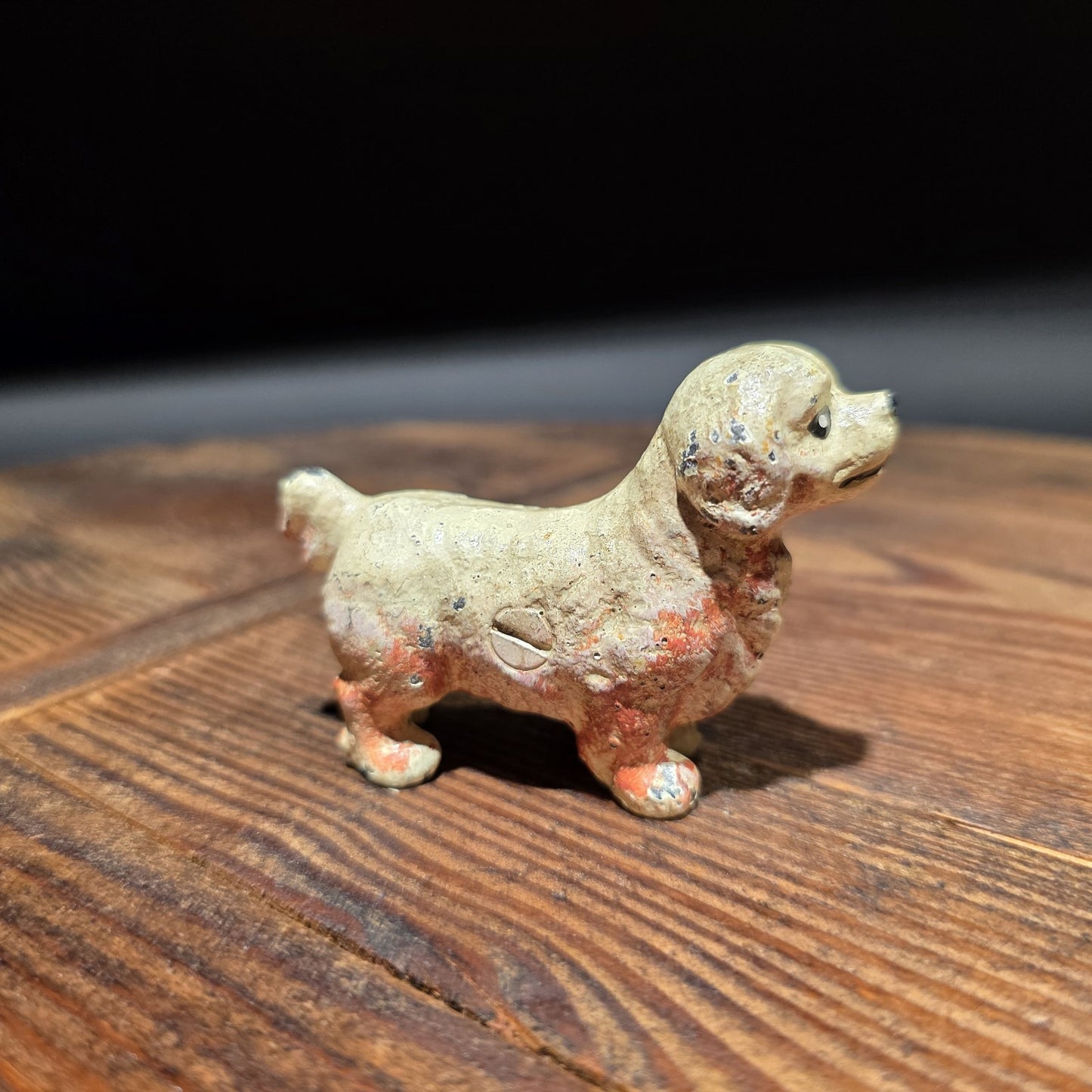 Cast Iron Golden Retriever Dog Figurine – Vintage Style Miniature Animal Figure