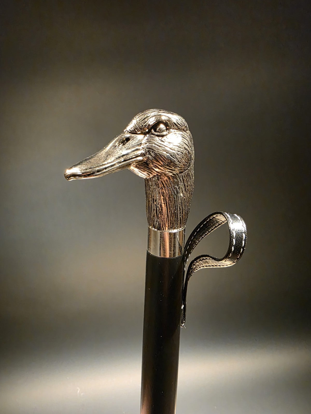 22" Vintage Style Silver Duck Head Shoehorn