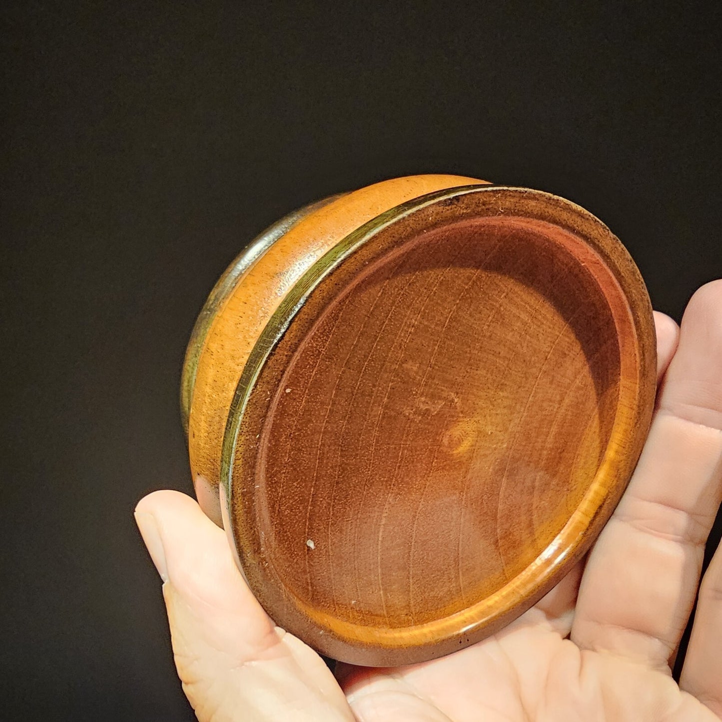 Antique Style Turned Mahagony Wood Compass