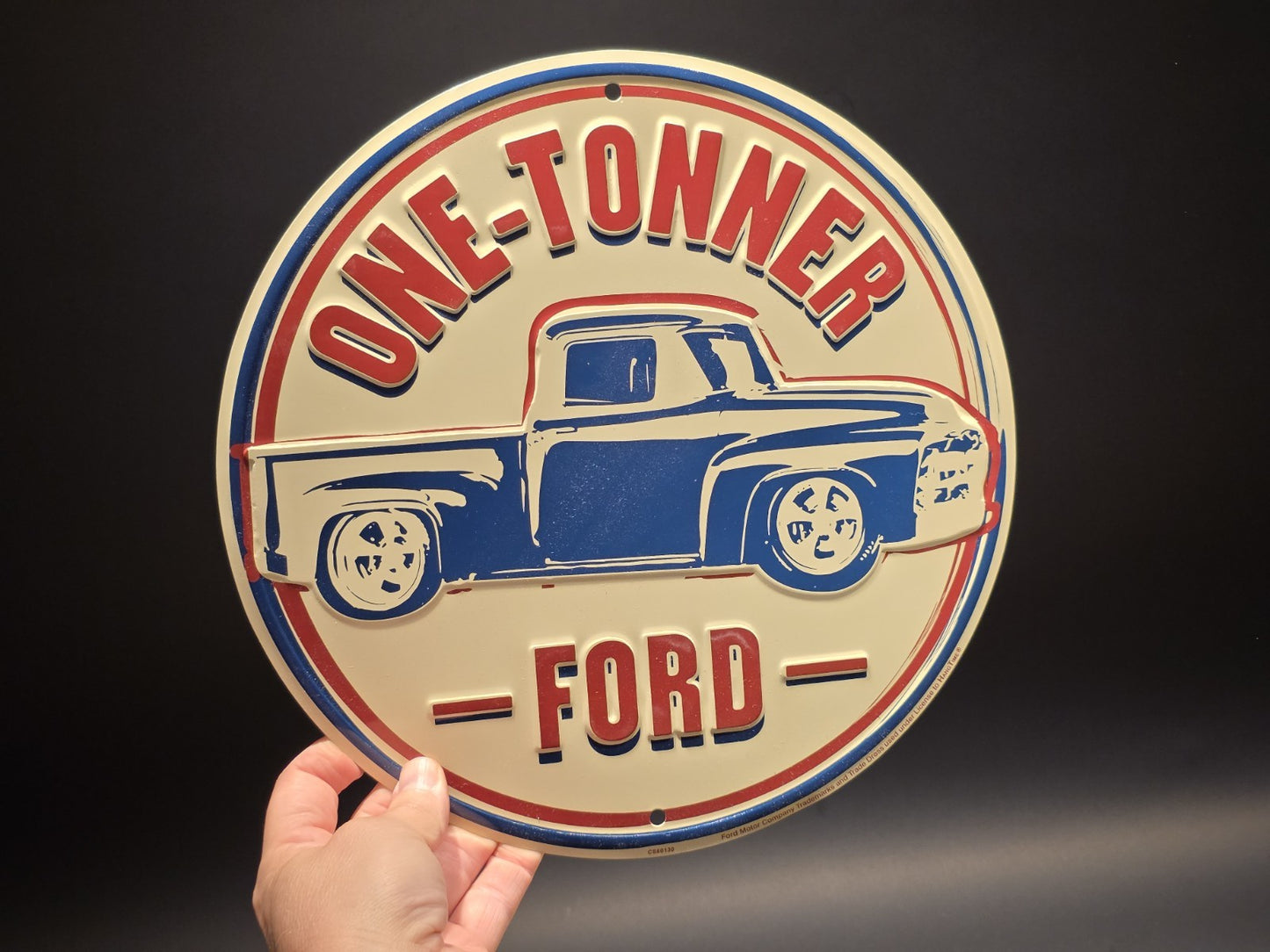 11 1/2" Vintage Style Round Metal Ford Sign