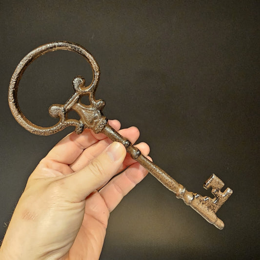 Antique Vintage Style Cast Iron Large Ornate Skeleton Key
