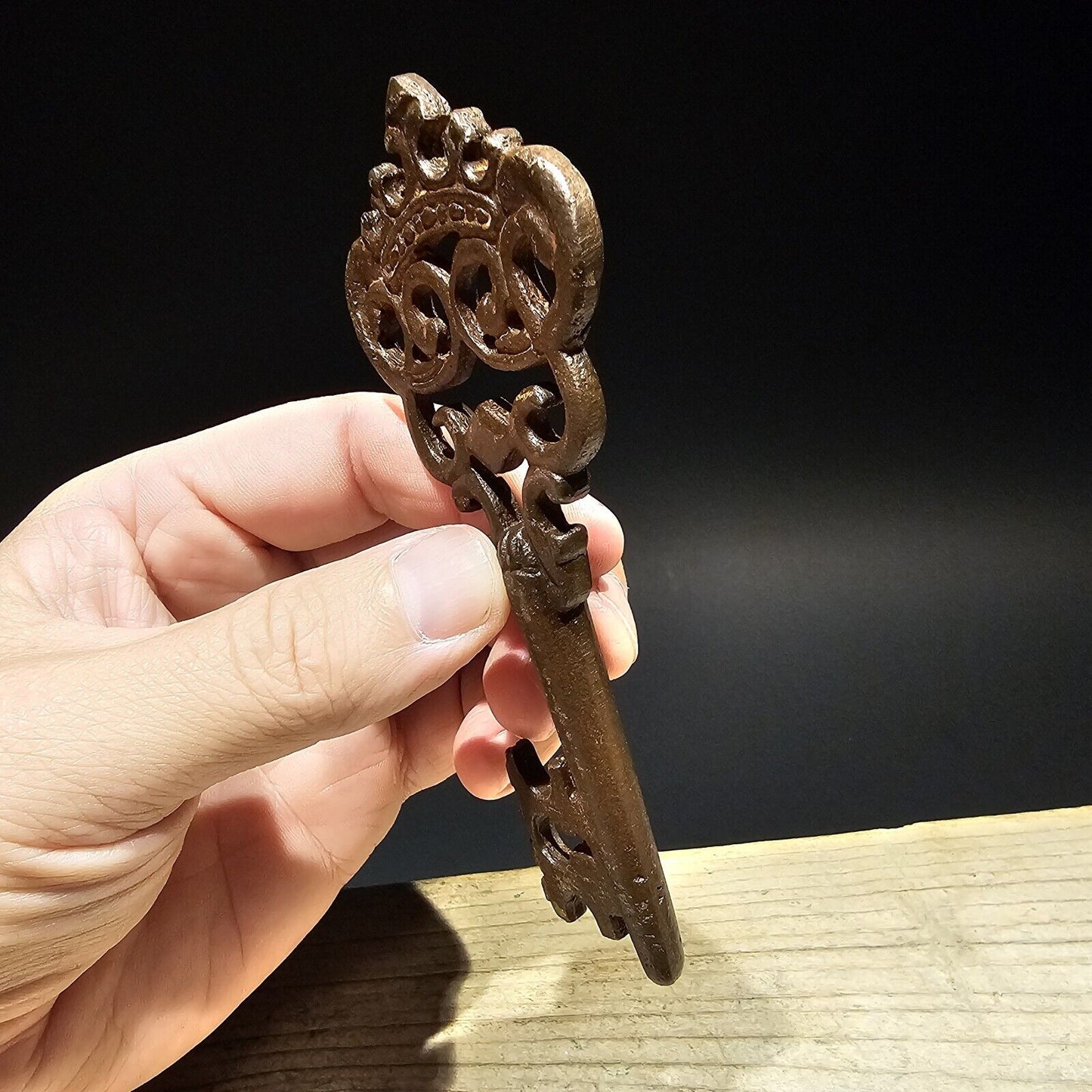 5" Antique Style Cast Iron Large Skeleton Church Key