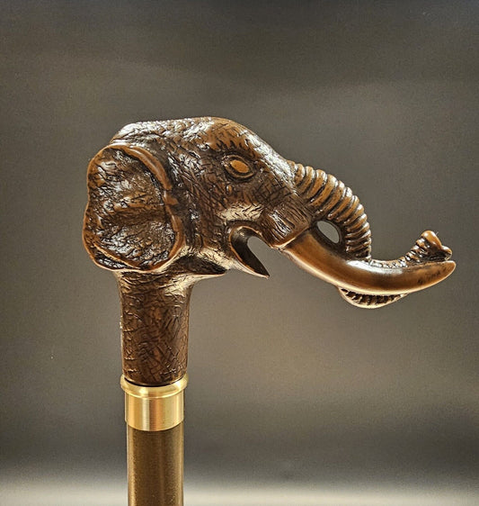 36" Antique Style Elephant Walking Stick Cane