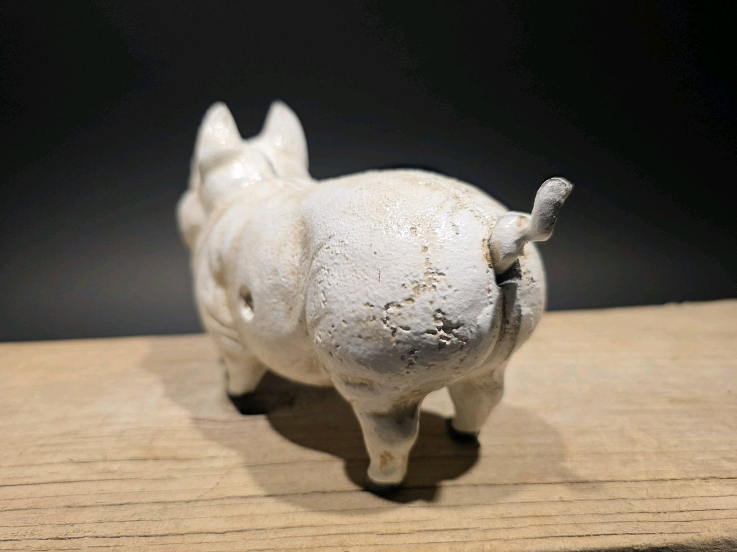 Antique Style Cast Iron Mechanical Hog Pig Coin Bank