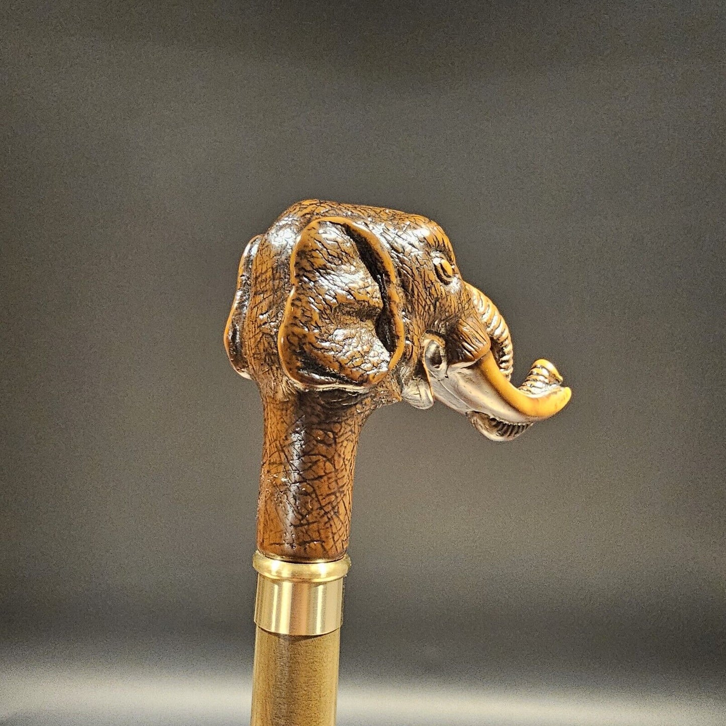 36" Antique Style Elephant Walking Stick Cane