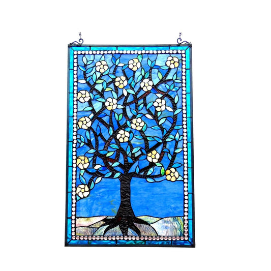 32" Stained Glass Window Hanging Panel Suncatcher