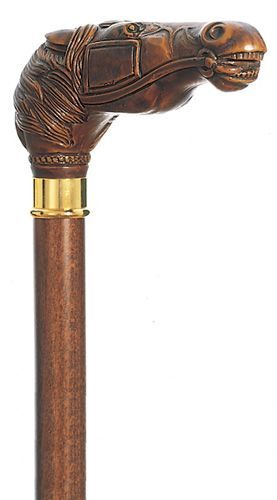 36" Antique Style Horse Head Walking Stick Cane