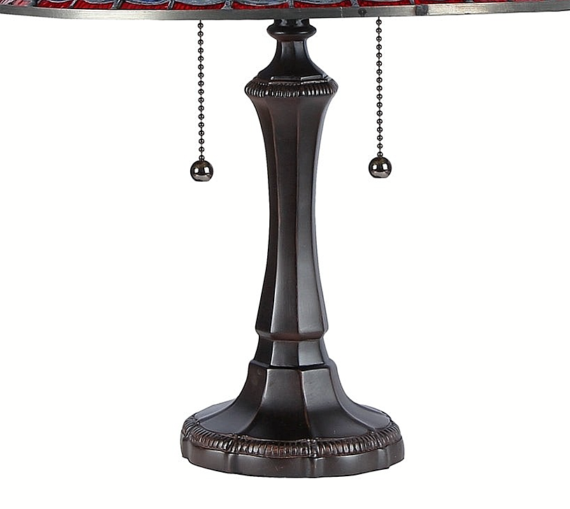 21.5" Vintage Style Stained Glass Table Lamp