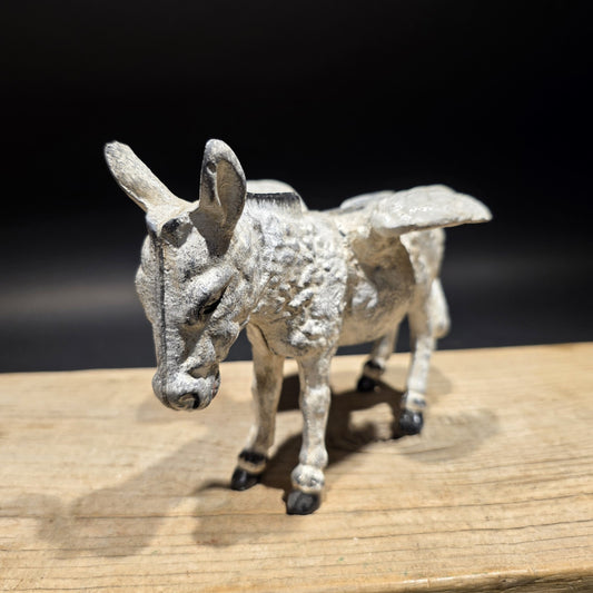 Antique Vintage Style Cast Iron Flying Donkey Coin Bank