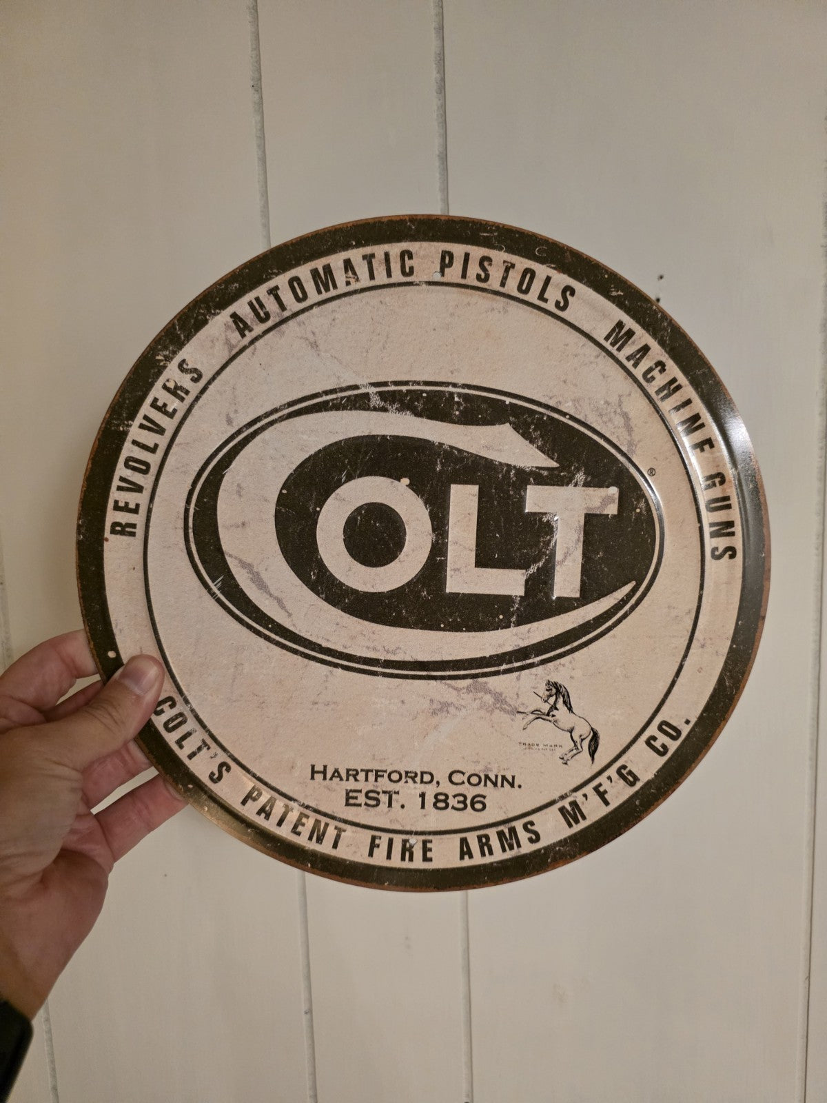 11 1/2" Metal Vintage Style Colt Sign