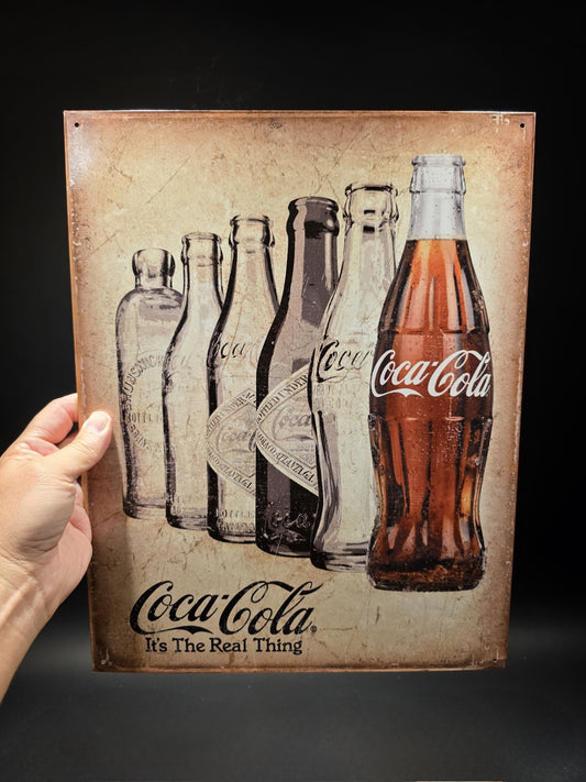Metal Vintage Style Coca Cola Bottles Sign