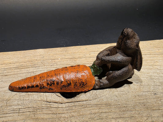 Antique Vintage Style Cast Iron Door Stop Rabbit Hare Wedge