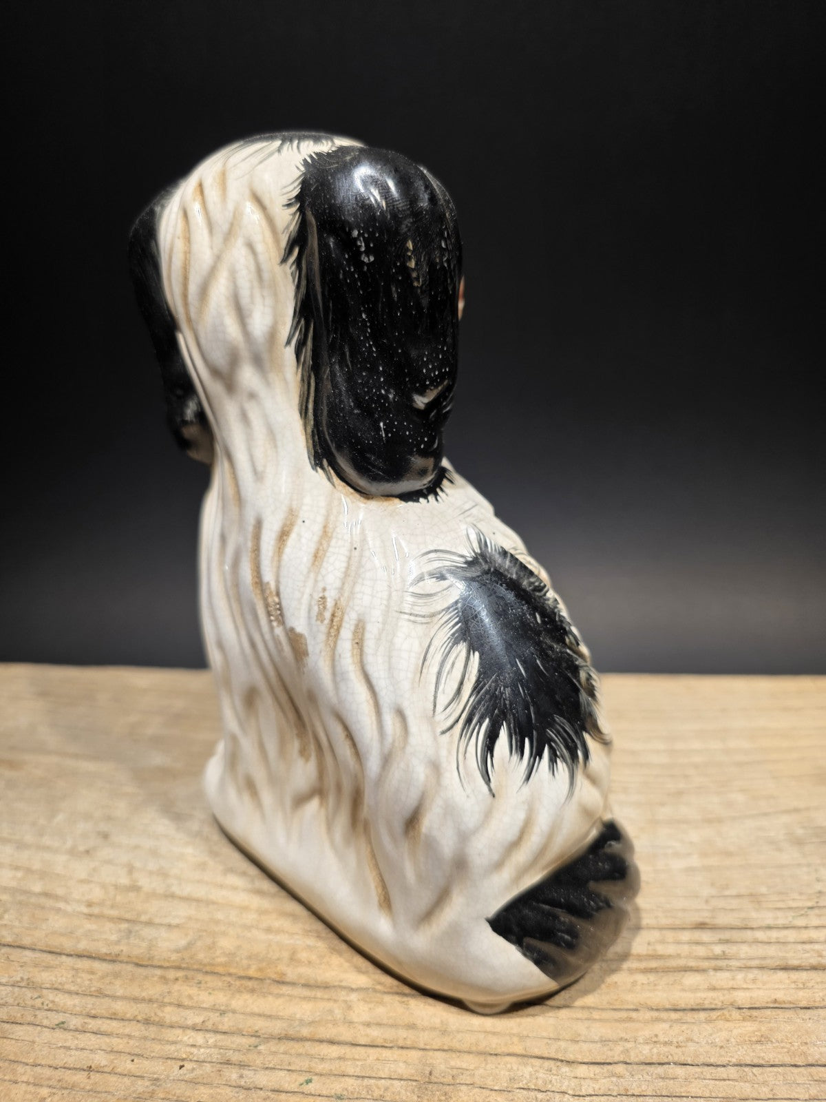 8" Antique Vintage Style Staffordshire Spaniel Dog Figurine