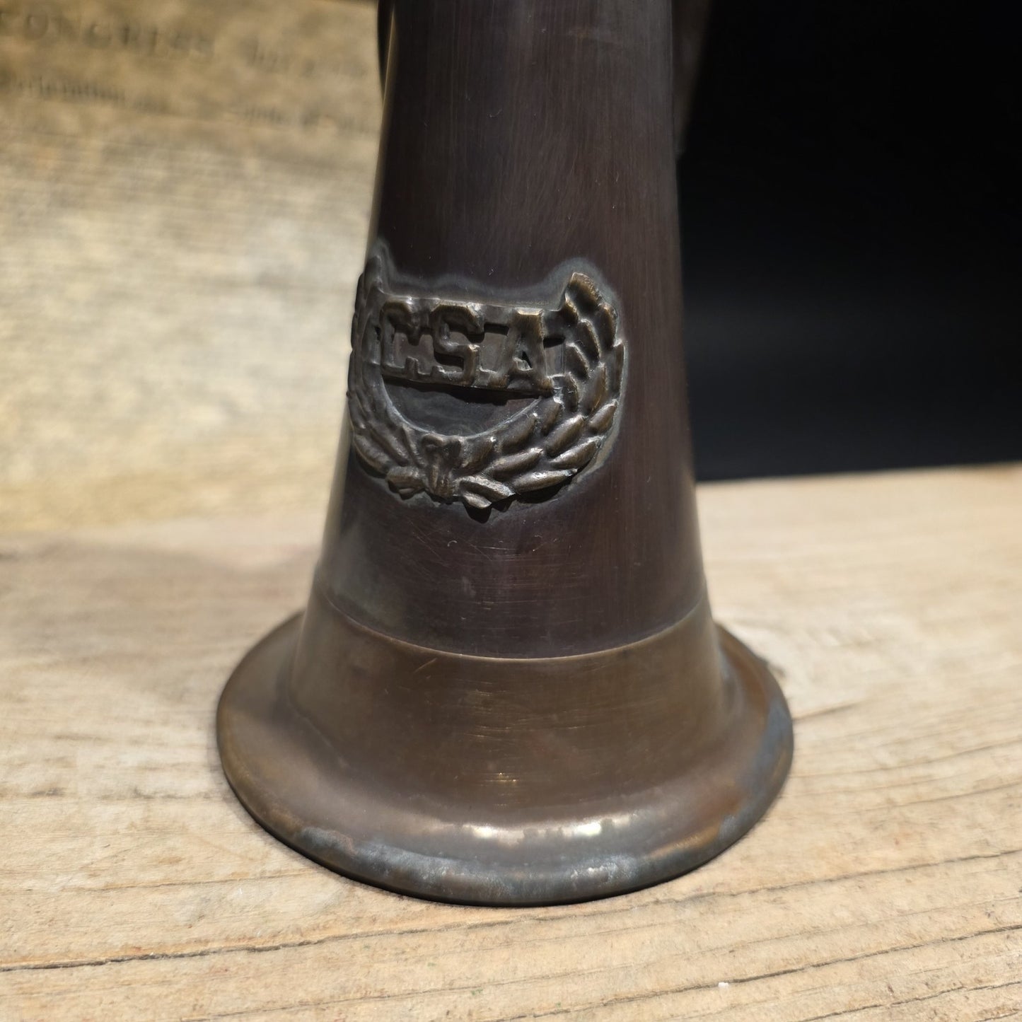 12" Antique Style Civil War Confederate CSA Bugle Copper Brass Signal Horn