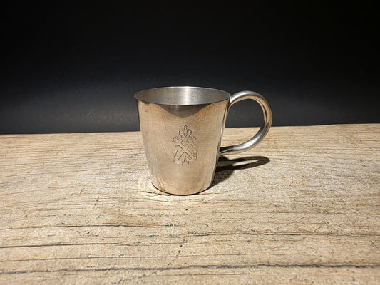 Vintage Style Metal Royal Navy Rum Cup Shot Glass Mug