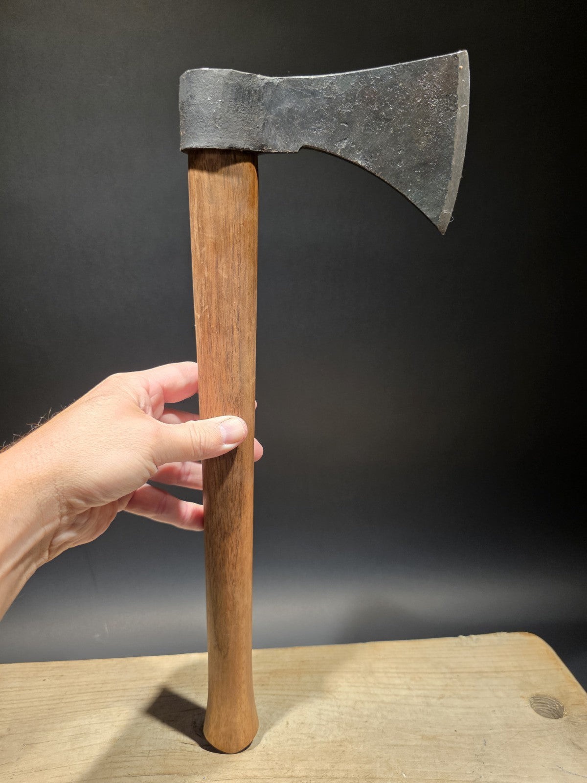 Vintage-Style Camp Axe with Wood Handle