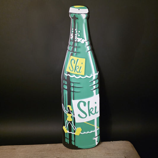 22" Vintage Style Ski Soda Advertising Metal Wall Sign