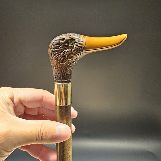 36" Antique Style Brown Duck Head Walking Stick Cane