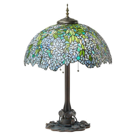 32"H Wisteria Tiffany-Style Stained Glass Table Lamp