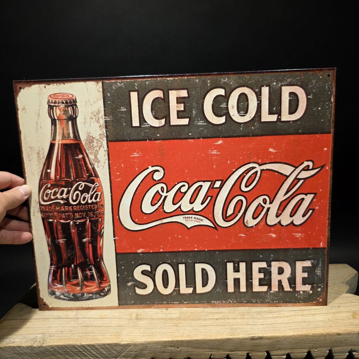 15" Coca-Cola Metal Vintage Style Gas Station Advertising Sign