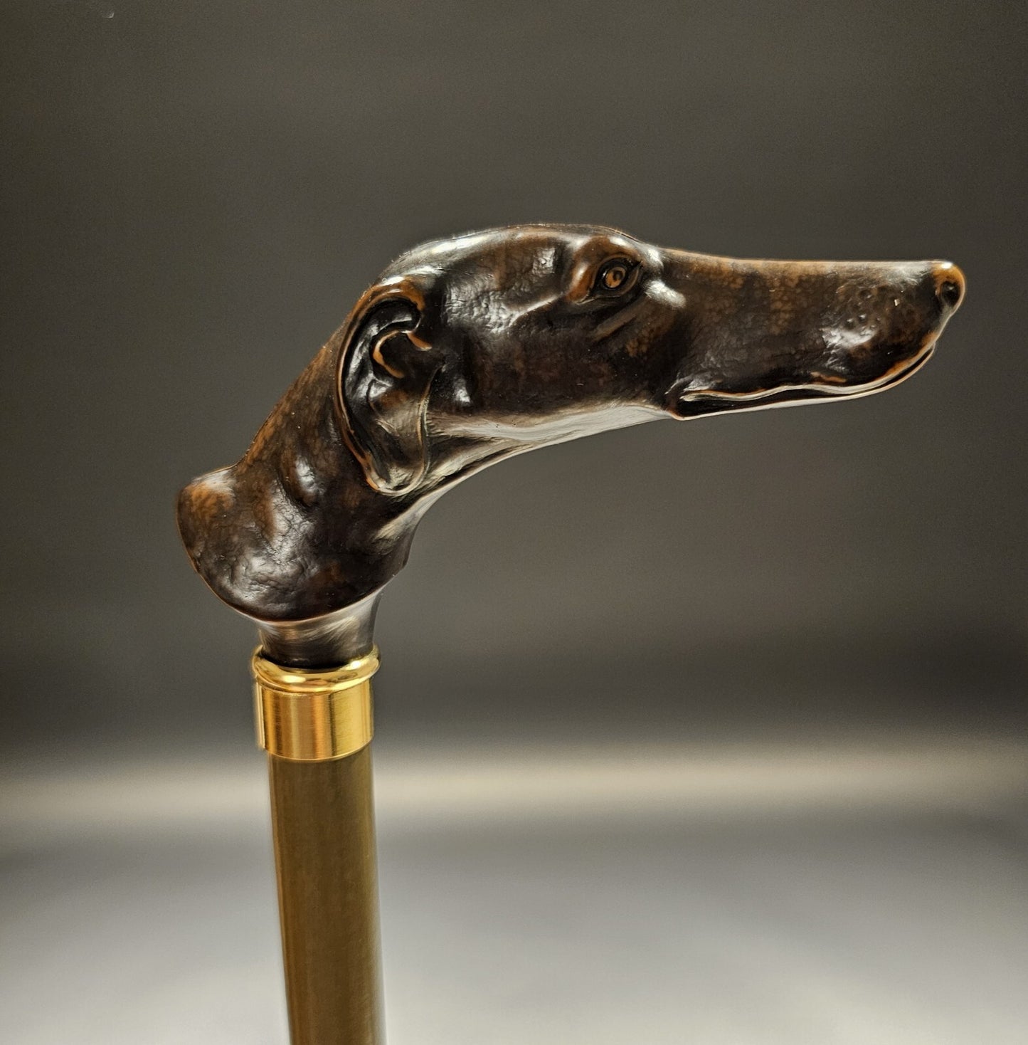 36" Antique Style Greyhound Dog Walking Stick Cane