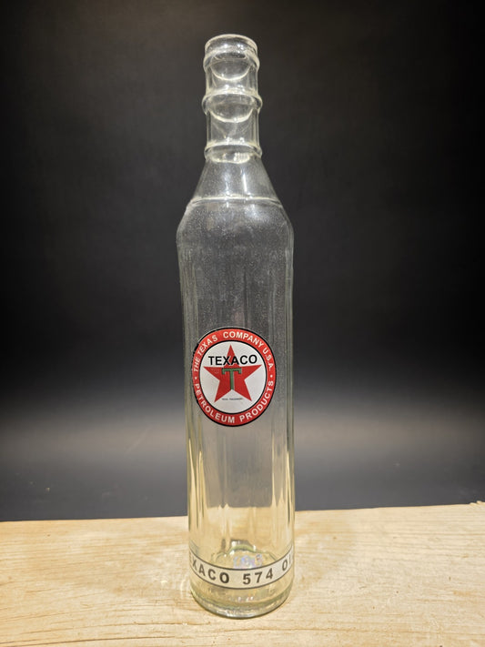 Vintage Style Glass Texaco Fire Chief Oil Bottle