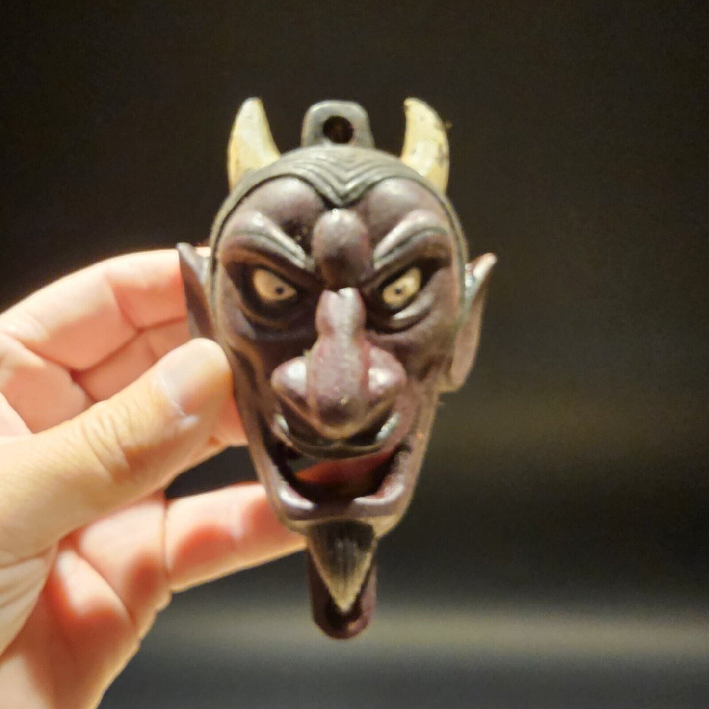 Antique Vintage Style Cast Iron folk art Devil Wall mount Bottle Opener