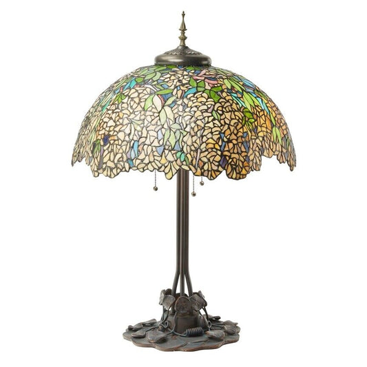 31.75"H Laburnum Antique Style Stained Glass Table Lamp