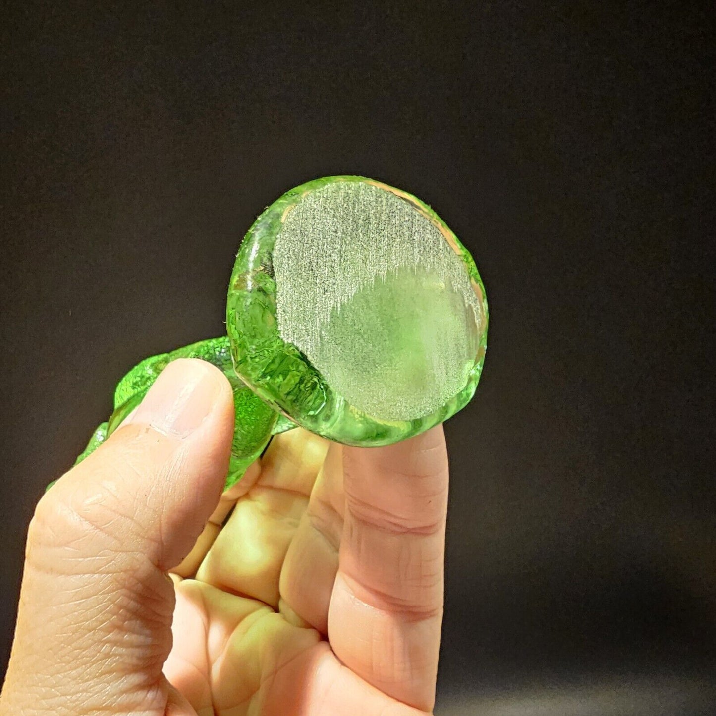 Antique Vintage Style Green Depression Glass Rooster Chicken