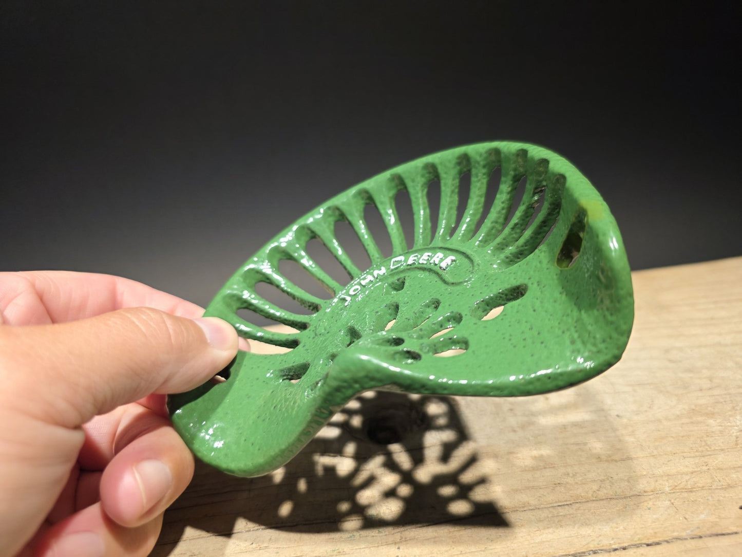 5" Antique Vintage Style Cast Iron John Deere Miniature Tractor Seat Sample