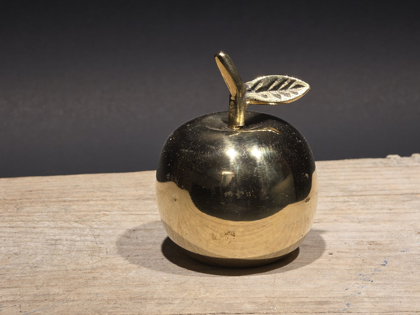 Antique Vintage Style Schoolhouse Brass Apple Bell
