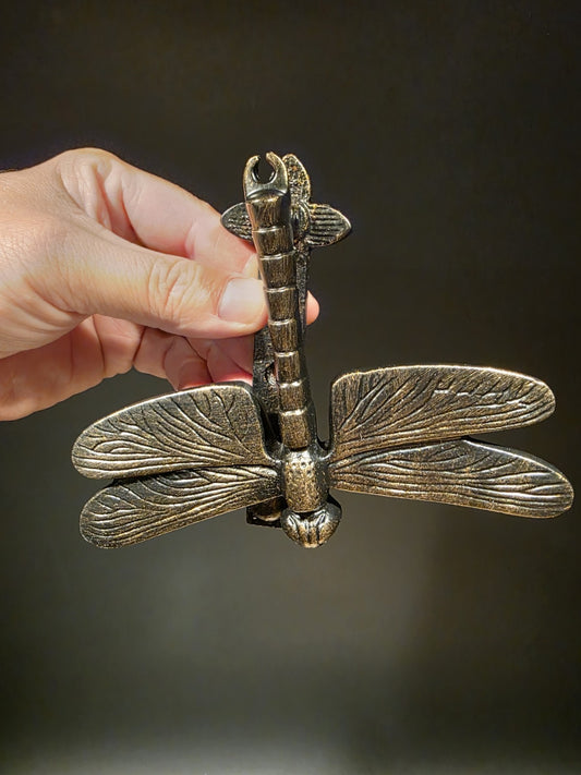 Antique Brass Vintage Style Cast Iron Dragonfly Door Knocker