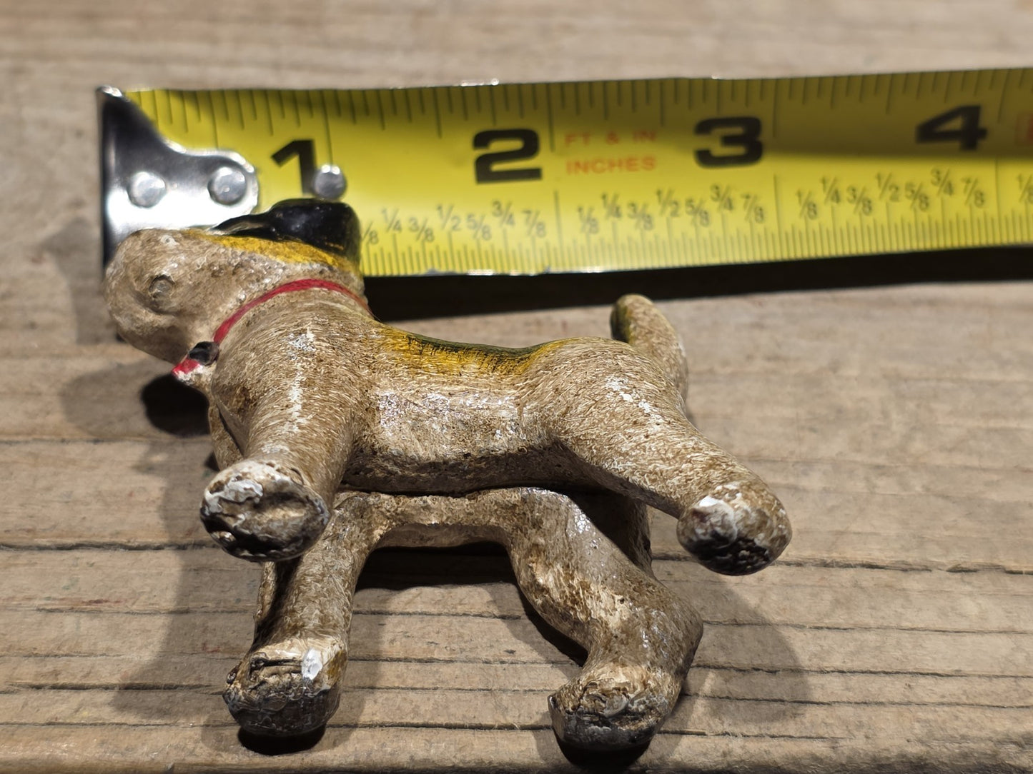 2 1/2" Antique Style Miniature Cast Iron Fox Hair Terrier Dog