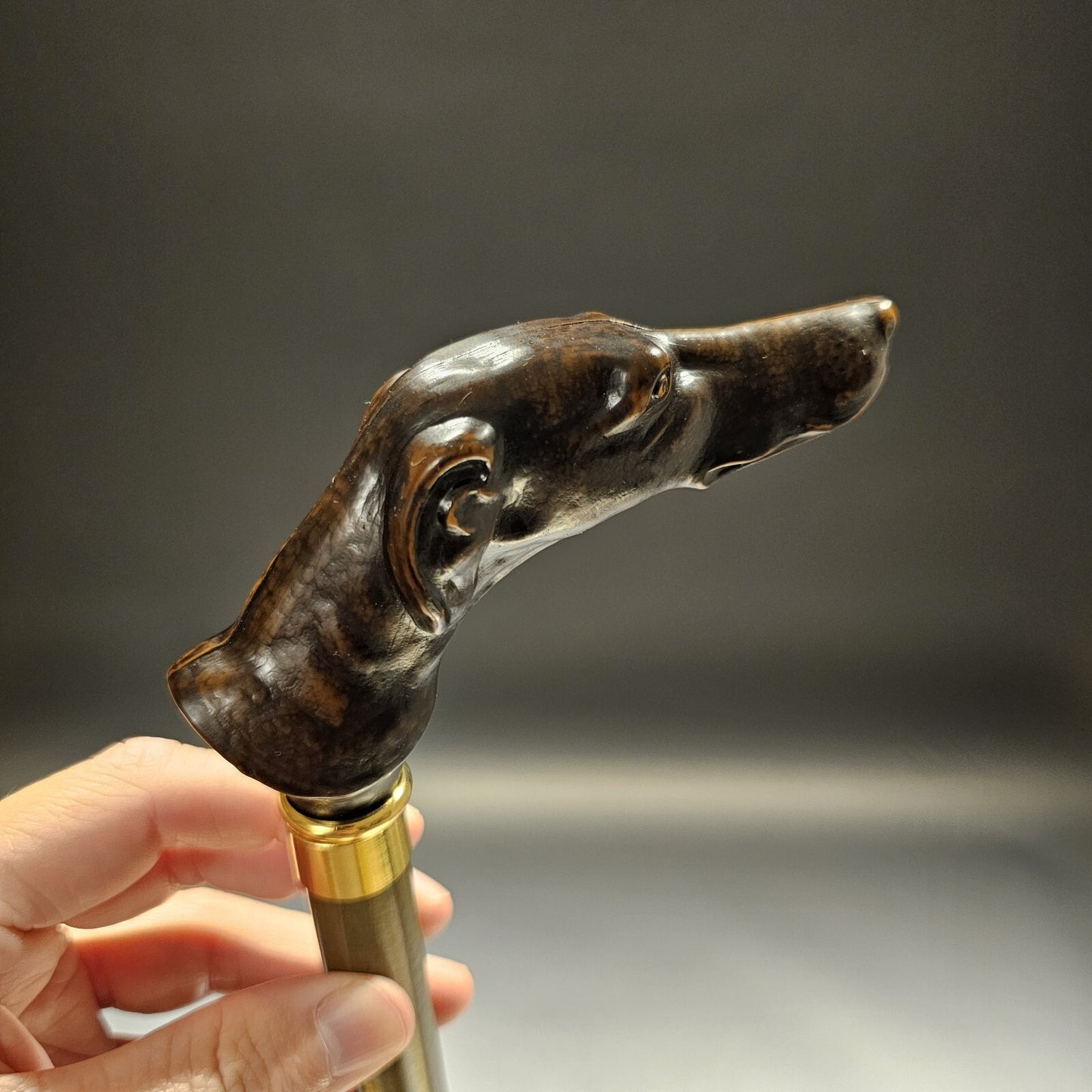 36" Antique Style Greyhound Dog Walking Stick Cane