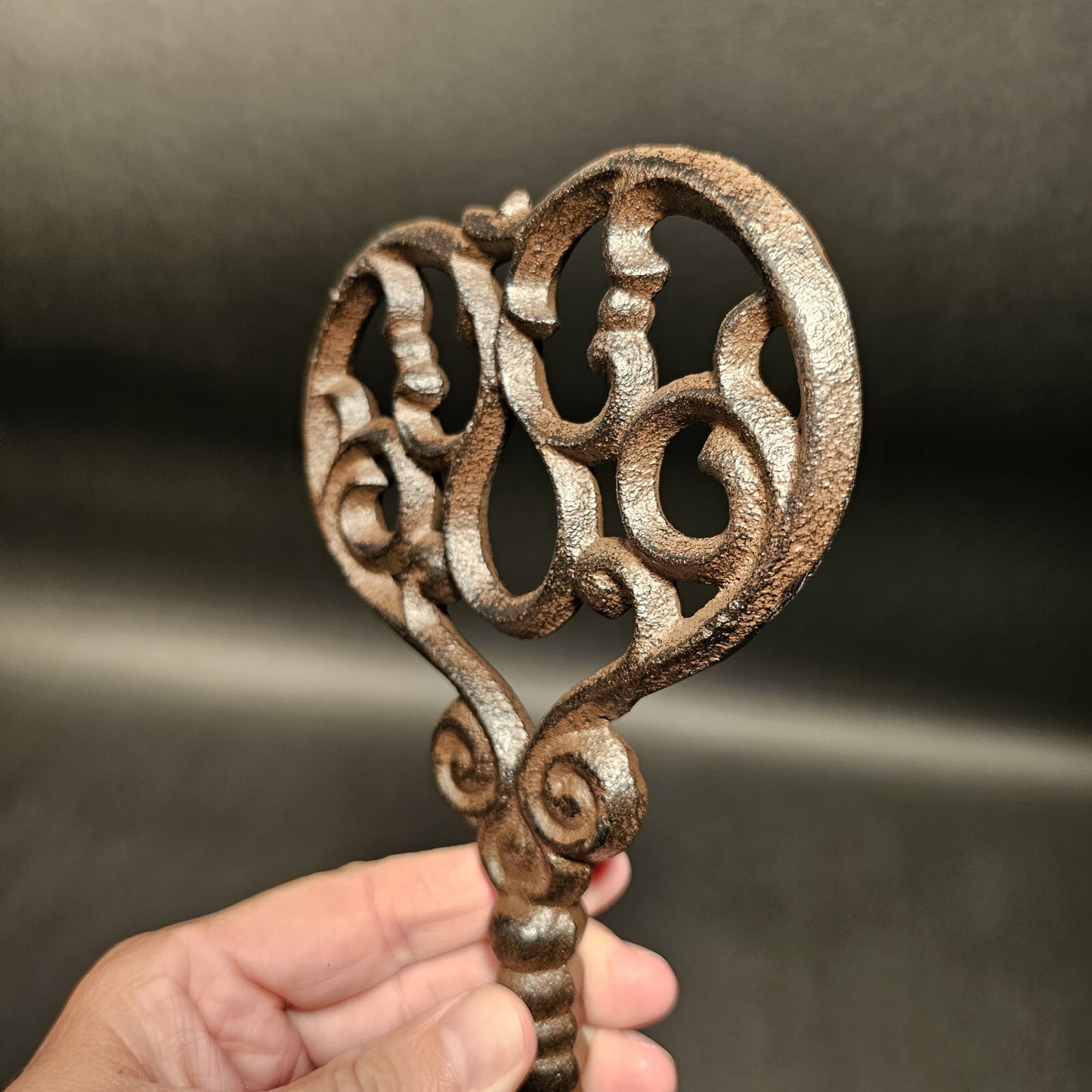 13" Antique Vintage Style Cast Iron Large Ornate Skeleton Key