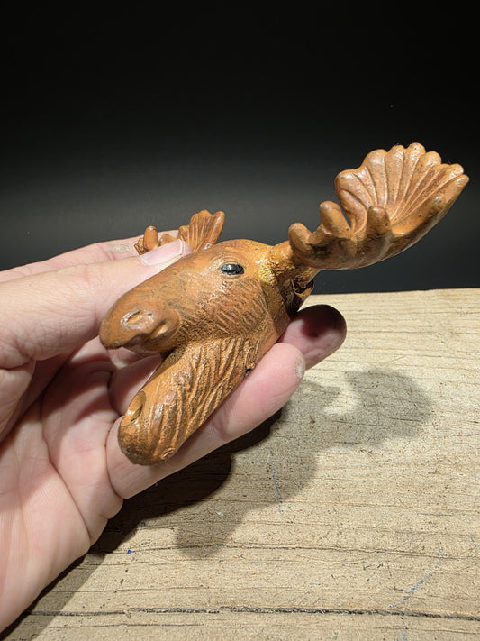 Antique Vintage Style Cast Iron Moose Head Bar Bottle Opener